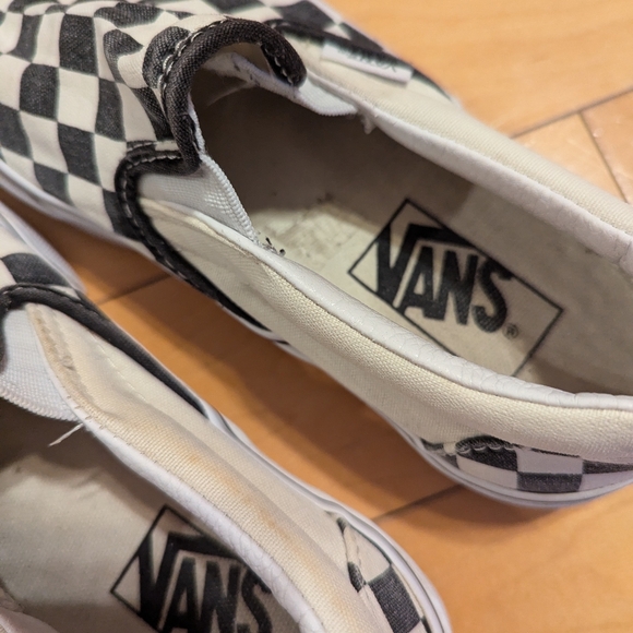 Vans black and white checkerboard slip ons - Picture 4 of 5